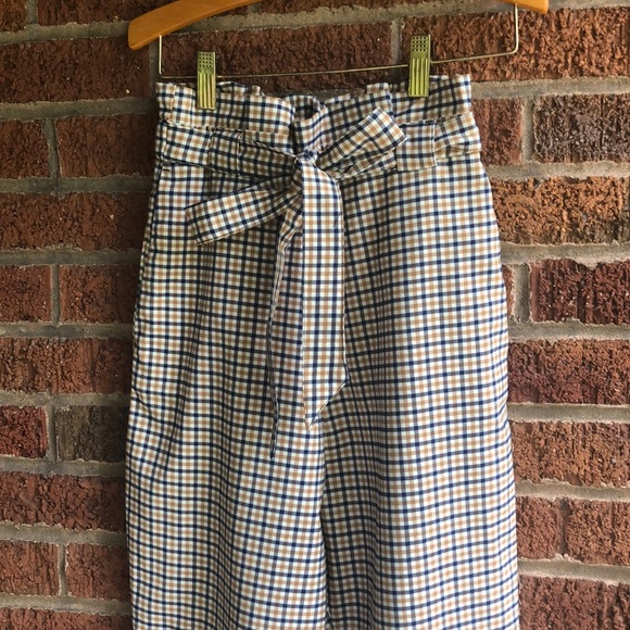H&M Pants - H&M Houndstooth Paper-Bag Waist Pants